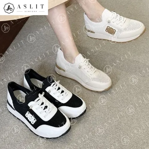 [애슬릿] 여름 매쉬 니트 배색 발 편한 여성 스니커즈 +할인쿠폰
