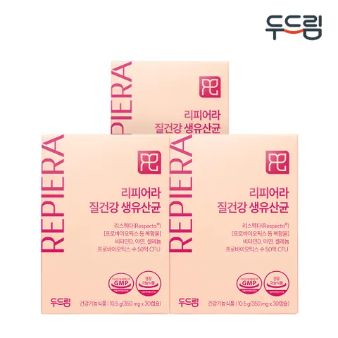 [두드림] 리스펙타 질 건강 생유산균 30캡슐 x 3박스 (3개월분) +할인쿠폰