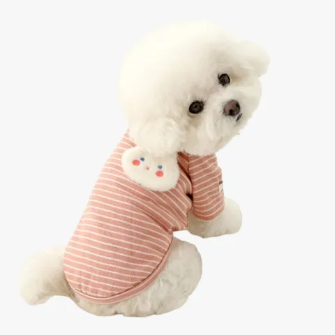 뽀송 래빗 순면 티셔츠 (핑크)