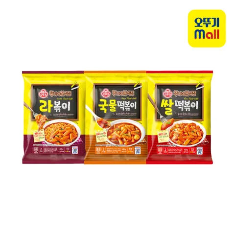[오뚜기] 뚜기네분식집 국물떡볶이/라볶이/쌀떡볶이 3개 골라담기