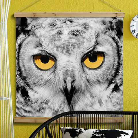 아트박스/꾸밈 cd689-우드스크롤_90CmX90Cm-지혜의상징부엉이