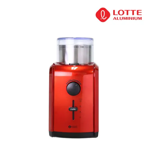 롯데 커피 그라인더 LCG-7080 레드 5단계 12잔 200W 전동그라인더