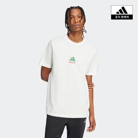 [현대백화점] [정상 45.000 원][아디다스코리아공식] JJ4016 라운지 피자 그래픽 티 