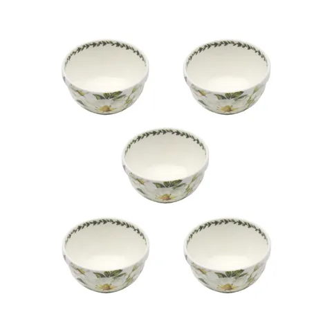 예쁜 세라믹 목련 공기 5P 세트 도자기 밥공기 밥그릇 세트