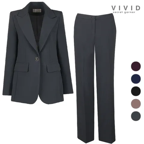 SET 여성 봄가을 소매롤업 정장자켓+일자팬츠 세트 +할인쿠폰