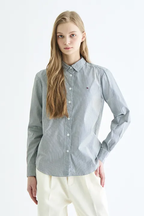 [현대백화점] [타미힐피거여성] 2종택1 클래식 롱 슬리브 셔츠 T22E0WSH002WT2(24SS)