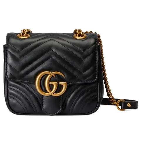 구찌 여자가방 GG 마몽 마틀라세 미니 숄더백 크로스백 블랙 739682 +할인쿠폰