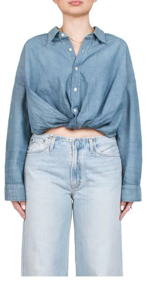 해외배송 DENIMIST 셔츠 데님미스트 트위스트 프런트 셔츠 다크 서머셋 +할인쿠폰