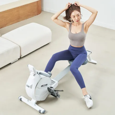 멜킨 로잉머신 볼트윅 유산소 가정용 로잉머신 노젓기 실내 조정 화이트 자체설치