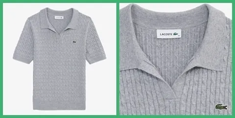 [현대백화점] [라코스테여성]25FW케이블 반팔 니트 폴로PF025E-55NCCA +할인쿠폰