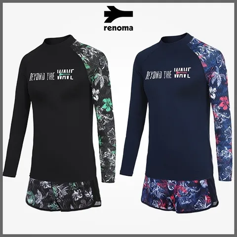 [현대백화점] [레노마수영복]여성 플라워  2피스 래쉬가드상하세트(택1)-LS19993BC-KK/NN 중 택1 +할인쿠폰