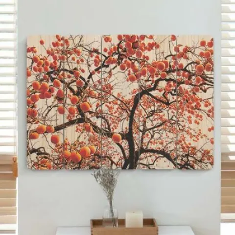 아트박스/꾸밈 eh853-우드패널액자77.7CmX56Cm_복의근원풍요로운감나무