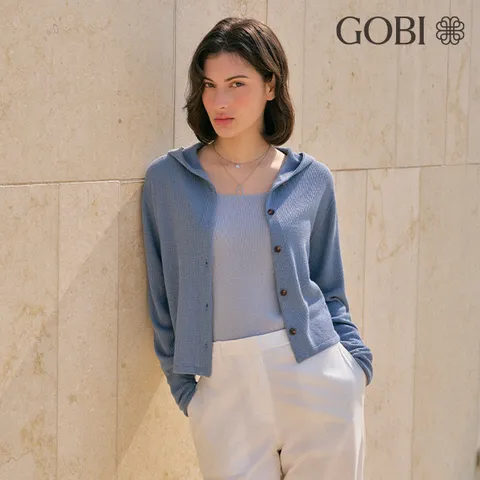 고비(GOBI) 실크 캐시미어 홀가먼트 후드가디건 - 현대Hmall