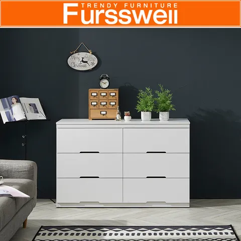 품질인증자재 퍼스웰 멜로디 1200 3단와이드서랍장높은거실장(DB_080)