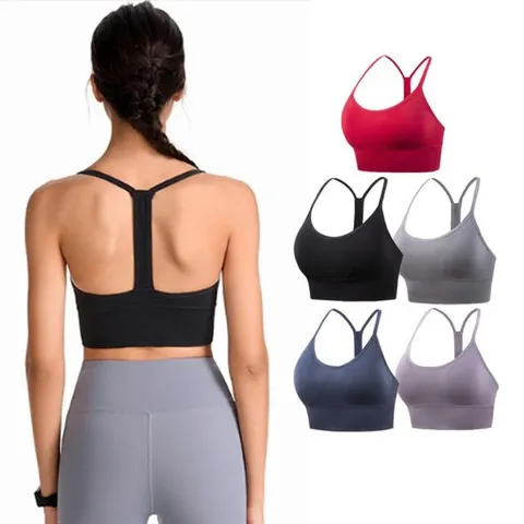 [하프클럽/옷자락]여자 무지컬러 스판 밑단밴드 크롭 Y라인 브라탑