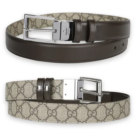 [구찌] 남성 렉탱귤러 리버시블 벨트(베이지/브라운) 771105 BTTAN 2158 +할인쿠폰