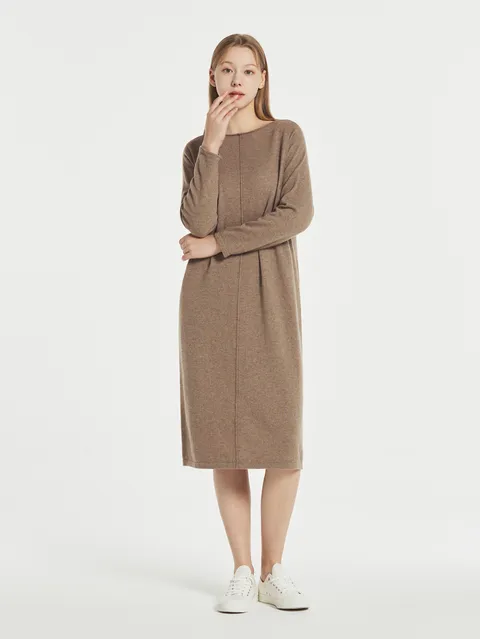 캐시미어 핀턱라운드 원피스 ( 4 colors ) +할인쿠폰