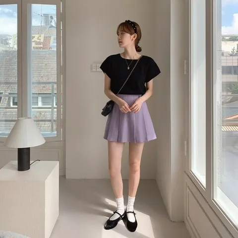 [하프클럽/다잇템]여자 하프밴딩 큐롯팬츠 귀여운 치마바지