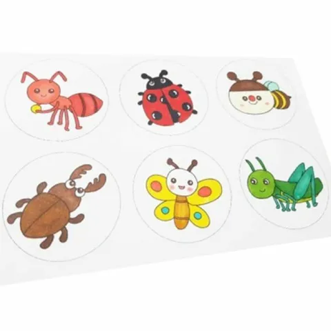 피오피스토리 원형스티커-곤충(5매)