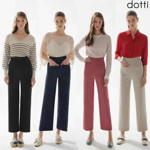 [도티 dotti] 도티 22SS 여성 세미 와이드 팬츠 4종  +무이자3개월