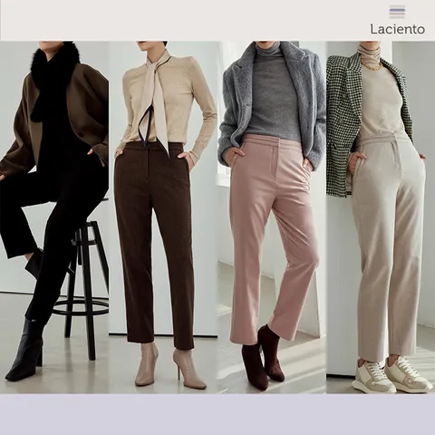 [런칭가 89000원]라씨엔토 울 캐시 블렌디드 팬츠