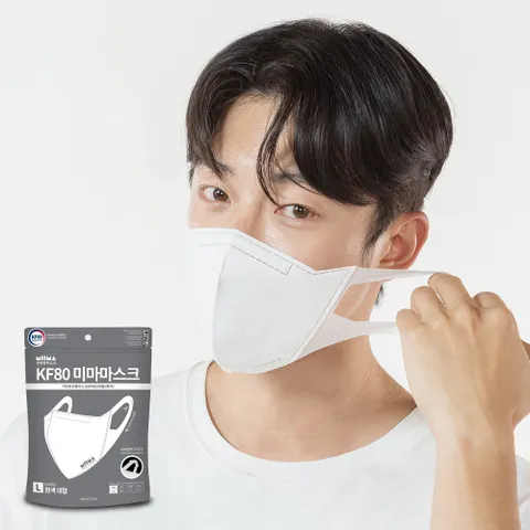 미마 보건용마스크 대형 KF80 흰색 30개입