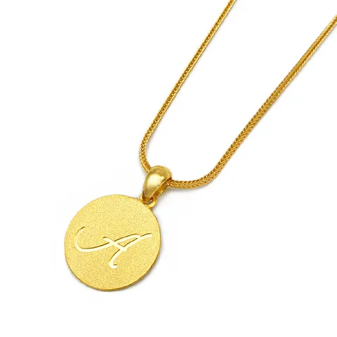 [골드리카]순금 이니셜코인 목걸이 15g+18K잠금(99.9%)