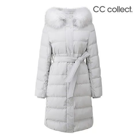 [CC콜렉트] 슬림핏 후드 퍼트리밍 구스 다운 LG_E224PSG190