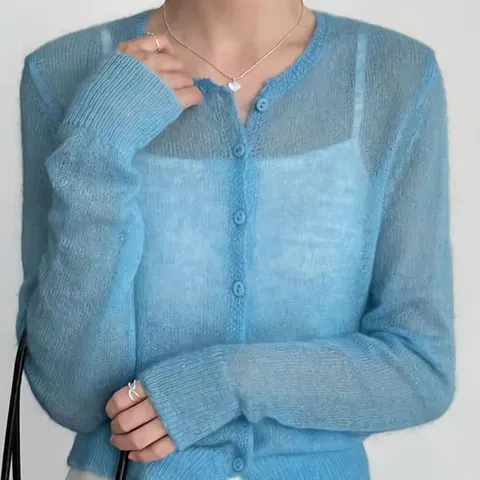 여성 봄 데일리 모헤어 라운드 가디건 +할인쿠폰