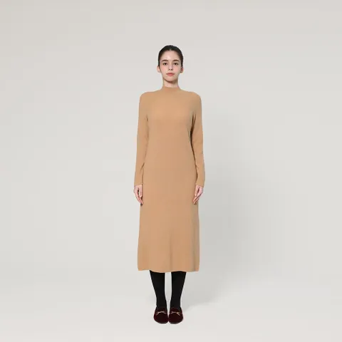 캐시미어 모크넥 롱 니트 원피스 (UFJKOP470C-BEIGE) +할인쿠폰