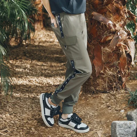 챌린저 아크C 로고플레이 메쉬스판 여성 조거 팬츠 카키_CHD2WPT0673KH +할인쿠폰