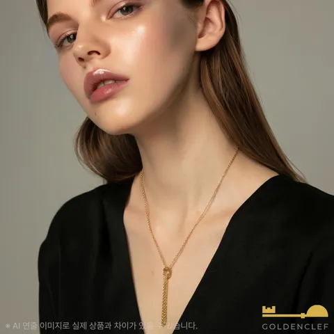 [ 100% MADE IN ITALY]{골든클레프} 18K 테슬 매듭 목걸이 +무이자12개월