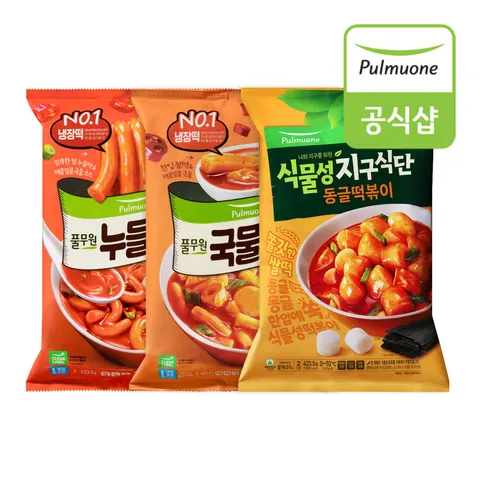 풀무원 떡볶이 3종(밀누들/쌀국물/지구식단) 4봉 골라담기