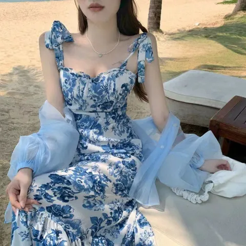 원피스 OPS 바캉스 꽃무늬 URD018 +할인쿠폰