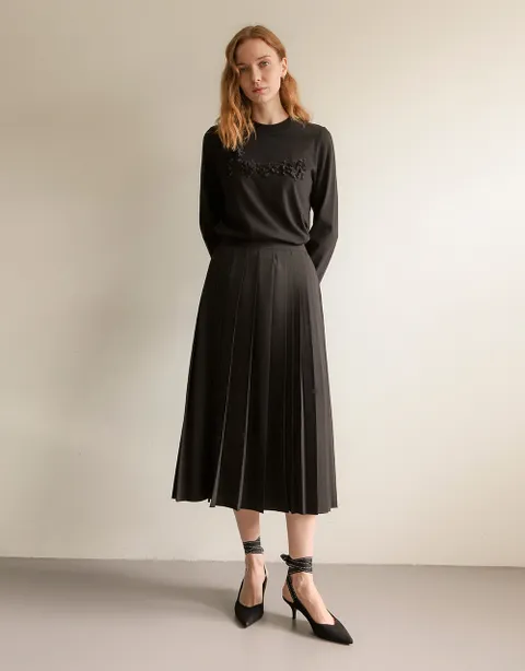 [현대백화점] [손정완] 원웨이 플리츠 스커트 ZDK2121011