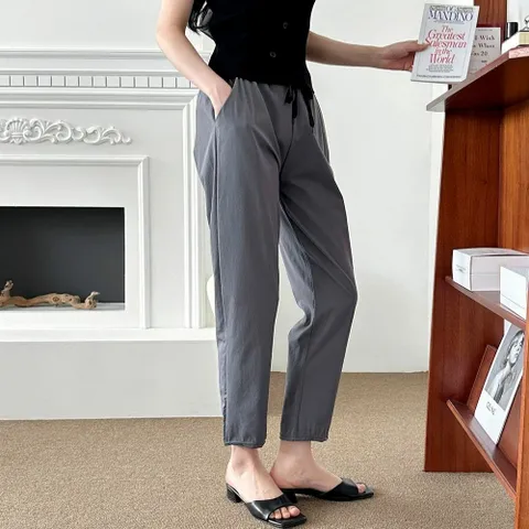 쿨팬츠 아이스바지 냉감바지 여름 로완 301 아이스 밴딩 냉감 배기바지 +할인쿠폰