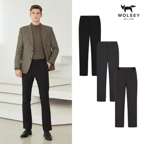 [ ★영국 프리미엄 브랜드★][25FW][Wolsey] 울시 남성 스트레치 기모 본딩팬츠 3종 +무이자5개월