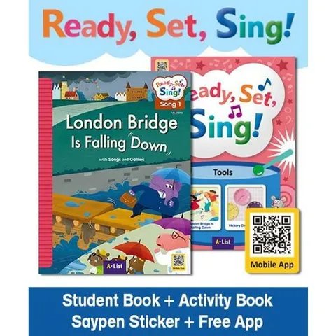 [A List] Pack-Ready, Set, Sing! Tools - London Bridge is Falling Down SB+WB (with App, Work Book, Sa
