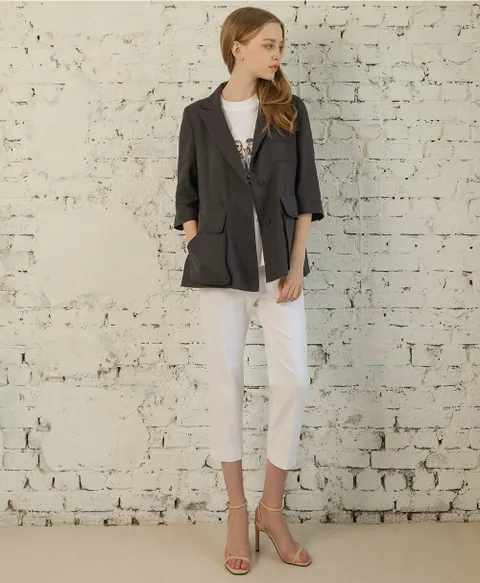 [현대백화점] [손정완] 기본 린넨 재킷 ZJK2121360