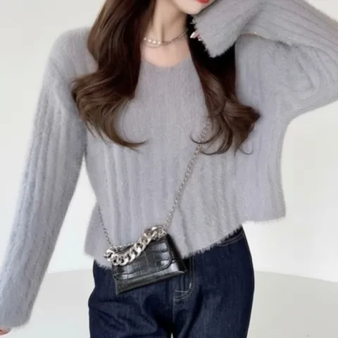 |CCTA10E|여성용 데일리 니트 앙고라 풀오버 +할인쿠폰