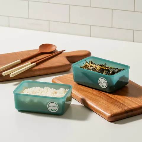 [JAJU/자주] 소프트싱싱 냉장고정리 냉동 밀폐용기_300ml_2개입_그린 +할인쿠폰