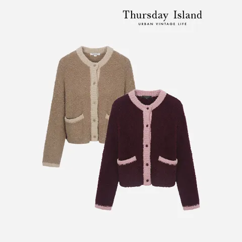 [Thursday Island] 컬러 블록 가디건(T236MCD532W) +할인쿠폰