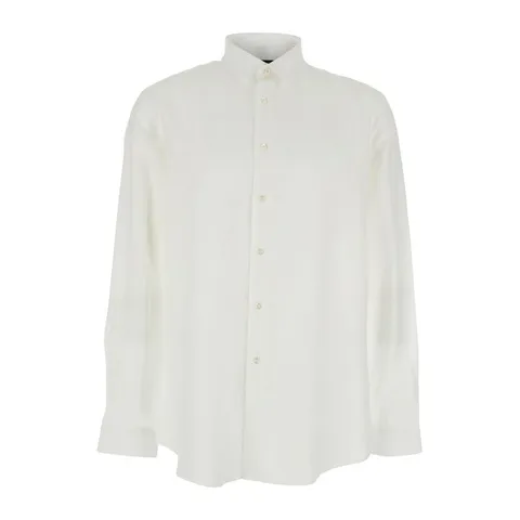 [해외배송][로우 브랜드] 클래식 칼라 테크 패브릭 화이트 셔츠 L1CSS256587 A001 +할인쿠폰