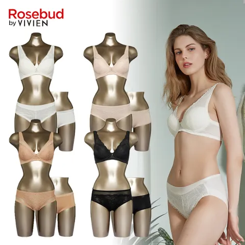 비비안 로즈버드 라인풀컵 노와이어 여성속옷세트 4+4+4(12종세트)