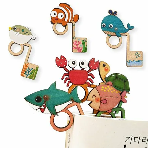 피오피스토리 바다생물 손가락책갈피(7종 택1)