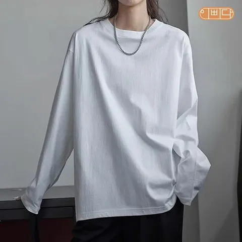 [하프클럽/이삐다]여성 레귤러핏 코마사 무지 긴팔면티셔츠 이너티 WPR1T