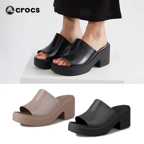 크록스 여성 브루클린 샤인 웨지 힐 통굽 슬리퍼 샌들 2종택일 +할인쿠폰