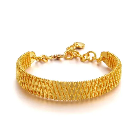 [한국금다이아몬드] 24k 여자 순금 팔찌 디자인 그물컷팅 37.5g 18k장식 +할인쿠폰