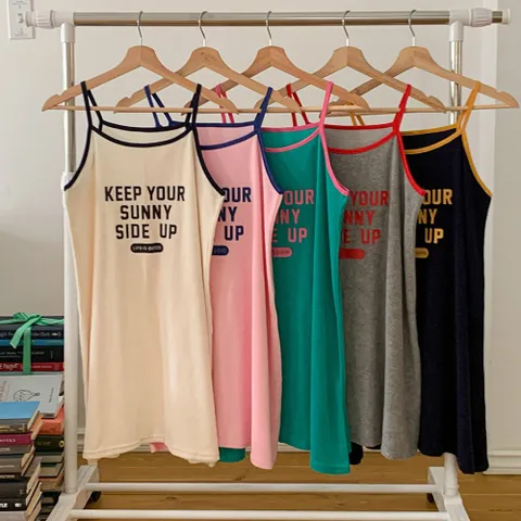 여성 배색끈 쁘띠 테리 원피스 +할인쿠폰