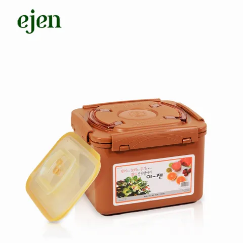 이젠 황토 진공항아리 사각 7.4리터/김치통/쌀통